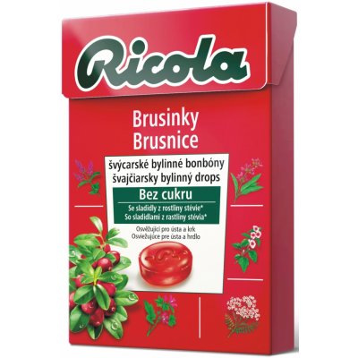 Ricola bylinné brusinkové bonbóny, 40 g – Zbozi.Blesk.cz