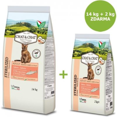 Chat Chat Expert Adult Sterilized s lososem 14 kg – Zboží Mobilmania