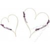 Svatební autodekorace Paris Dekorace Ratanové srdce fialové kytičky