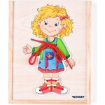 Woody Puzzle Šněrovací šatní skříň Holčička – Zboží Dáma