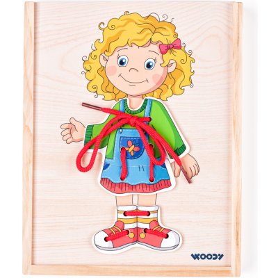Woody Puzzle Šněrovací šatní skříň Holčička – Zboží Dáma