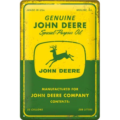 Postershop Plechová cedule: John Deere (Special Purpose Oil) - 20x30 cm – Zboží Mobilmania