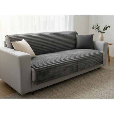 Mybesthome Přehoz na sedačku - pohovku AGNE šedá 170x210 cm – Hledejceny.cz