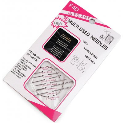 Sada jehel pro špatný zrak a čalounických jehel Varianta: nikl, Balení: 1 karta 51301/126548/239431 – Zboží Mobilmania