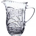 Bohemia Crystal Skleněný džbán s uchem na vodu či pivo brus Kometa 1300ml – Zboží Dáma