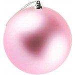 DECOLED Velká vánoční ozdoba 20 cm plastová koule jemně růžová lesklá – Hledejceny.cz