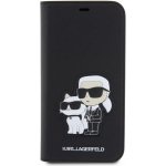 Pouzdro Karl Lagerfeld PU Saffiano Karl and Choupette NFT Book iPhone 12/12 Pro černé – Zboží Mobilmania