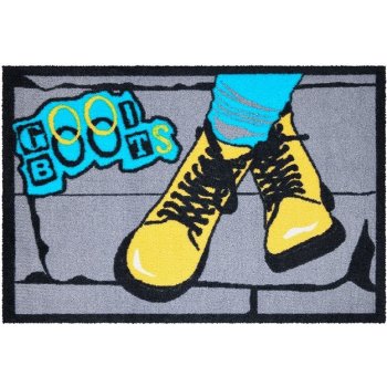 Grund BOOTS šedá modrá žlutá 40 x 60 cm