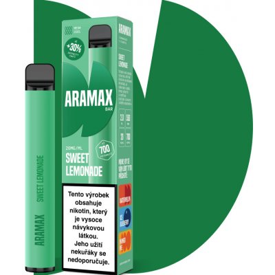 Aramax Bar 700 Sweet Lemonade 20 mg 700 potáhnutí 1 ks – Zboží Mobilmania