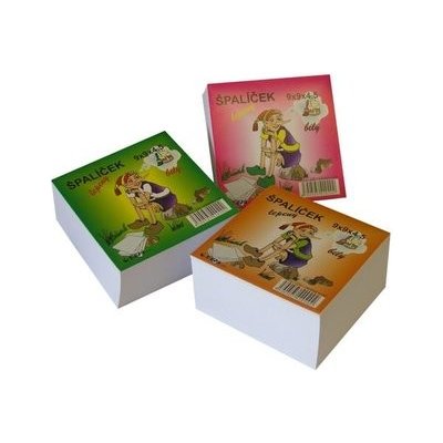 Záznamní kostky bílé - 9 cm x 9 cm x 4,5 cm / lepená vazba – Hledejceny.cz