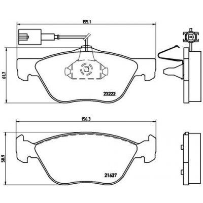 BREMBO Sada brzdových destiček, kotoučová brzda P 23 116 – Zboží Mobilmania