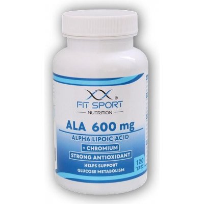 FitSport Nutrition ALA 600 mg Alpha Lipoic Acid + Chromium 120 tablet Kyselina Alfa Lipoová – Hledejceny.cz