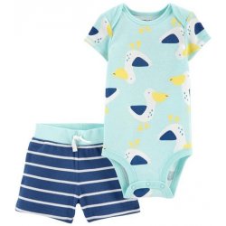 Carter's Set 2dílný body kr. rukáv kalhoty kr. Blue Bird chlapec NB