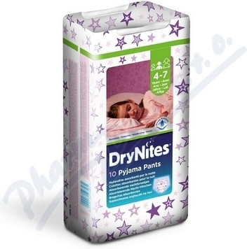 DryNites Huggies kalh.abs.M 4-7/girls/17-30 kg/10 ks