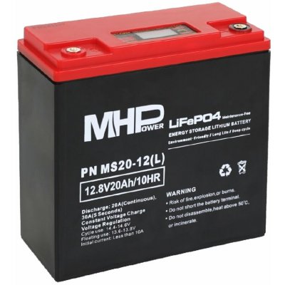 MHPower MS20-12 LiFePO4 12V/20Ah Terminál LC1 M5 – Hledejceny.cz