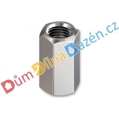 Hašpl Matice 6-ti hranná prodloužená DIN 6334 Průměr: 8 mm – Sleviste.cz