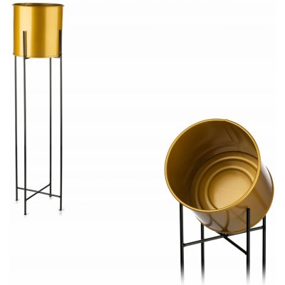 DekorStyle Stojan na květiny ANKA černo-zlatý 95 cm – Zboží Dáma