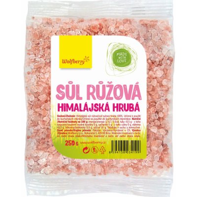 Wolfberry himalájská sůl růžová hrubá 250 g – Zbozi.Blesk.cz