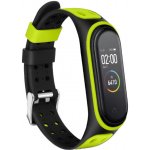 Xiaomi Jemný silikon - Mi Band 7 náhradní náramek s kovovým zapínáním Černo zelená MBSCZ-JS7CZ – Zboží Živě