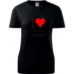 Černé dámské tričko I love Molekulární biologie dárek pro vědkyni – Zboží Dáma