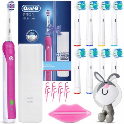 Oral-B Pro 1 750 Design Edition Pink – Zbozi.Blesk.cz