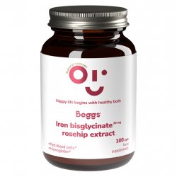 Beggs Iron bisglycinate 20 mg, rosehip extract 100 kapslí