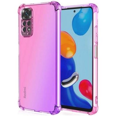 Pouzdro TopQ Xiaomi Redmi Note 11 silikon Shock duhový růžovo-fialový