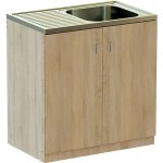 UH Kuchyňská skříňka Sonoma s dřezem 84 x 80 x 50 cm – Sleviste.cz