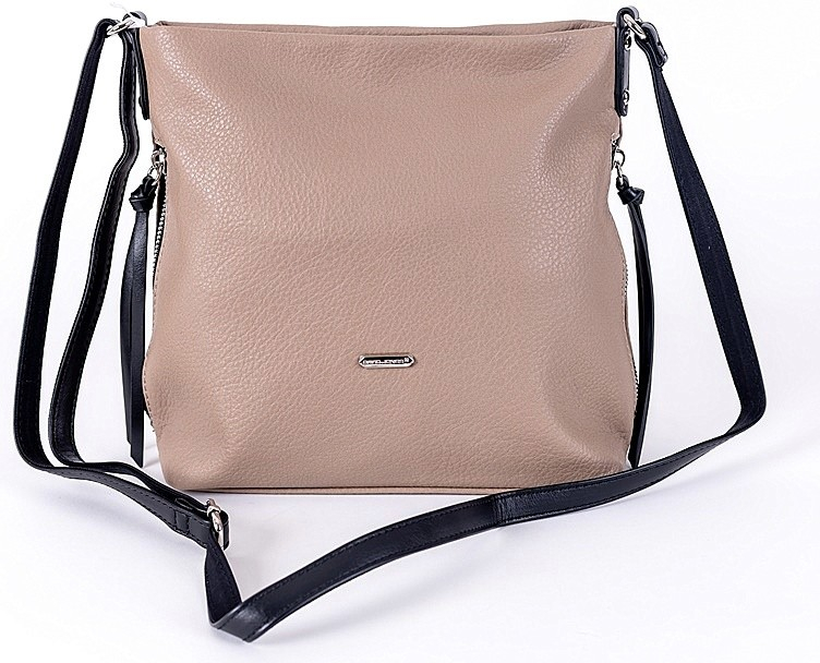 David Jones Paris Hnědo-šedá crossbody kabelka 6727-1A malé/střední