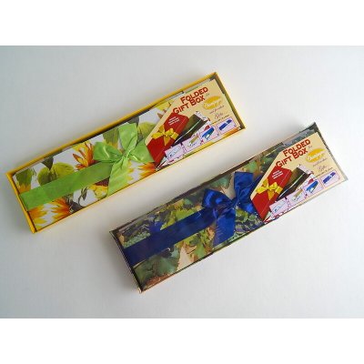 Krabička dárková 1379 skládací s mašlí na láhev celoroční 34x9,5x9,5cm – Zboží Dáma