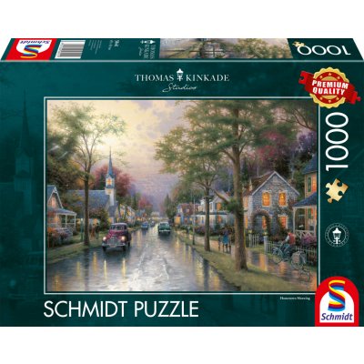 Schmidt Thomas Kinkade Ráno v malém městě Morgen in der kleinen Stadt 1000 dílků