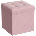 VASAGLE taburetka 30x30x30 LSF028R01 v růžové barvě – Zboží Dáma