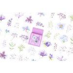 Samolepky Květiny v modro fialkových tónech 46ks – Zboží Mobilmania