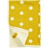 Dětská deka Klippan Švédsko deka chenille Dots yellow Žlutá