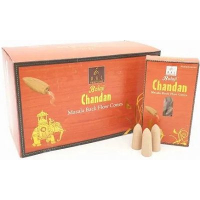 Balaji Vonné kužely Tekoucí dým Masala Chandan Jumbo 10 ks – Zboží Dáma