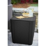 KETER Stůl zahradní s úložným boxem LUZON 43 x 57cm grafit – Hledejceny.cz