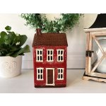 Keramický svícen domeček červený – Zbozi.Blesk.cz