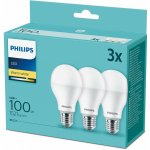 Philips žárovka LED klasik, 13W, E27, teplá bílá, 3ks – Zboží Živě