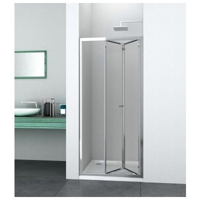 Sanotechnik FD80 chrome sprchové dveře, šířka 80cm, zalamovací – Zboží Mobilmania