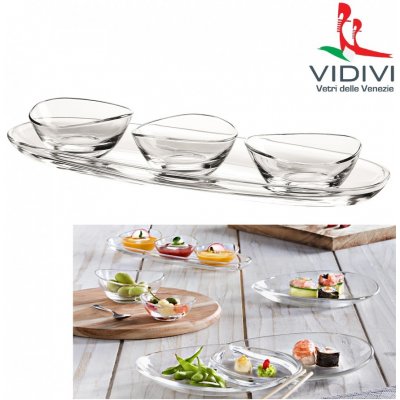 Vivaldi servírovací set Papaya 1xpodnos 50x16cm plus 3xmiska 0,33 l 13cm – Hledejceny.cz