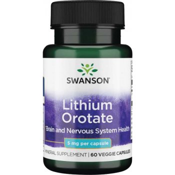 Swanson Lithium Orotate 5 mg 60 kapslí