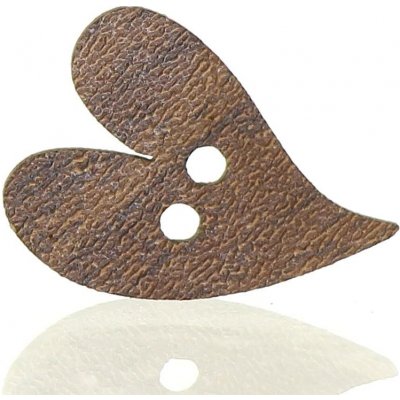 Naše galanterie Dřevěný knoflík walnut srdce 3 – Zboží Dáma