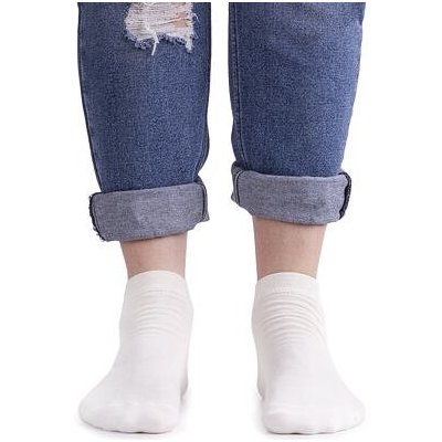 Letní kotníkové merino ponožky 2 páry Bílá – Zboží Mobilmania