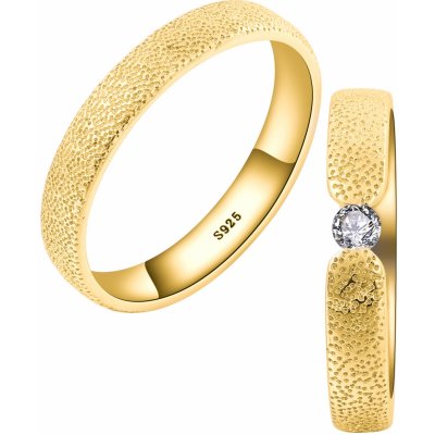 Olivie Snubní stříbrný prsten DUET GOLD 7477 – Hledejceny.cz