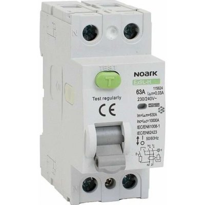 Noark Ex9L-H 2P 63A F 30mA 115624 – Hledejceny.cz
