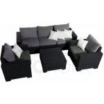 DEOKORK Zahradní ratanová sestava CALIFORNIA antracit pro 5 osob – Zboží Dáma