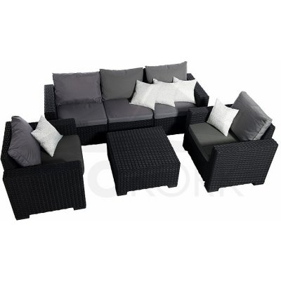 DEOKORK Zahradní ratanová sestava CALIFORNIA antracit pro 5 osob – Zboží Dáma