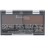 Rimmel London Brow This Way paletka pro úpravu obočí 002 medium brown 2,4 g – Zboží Dáma Rimmel London Brow This Way paletka pro úpravu obočí 002 medium brown 2,4 g – Zboží Dáma