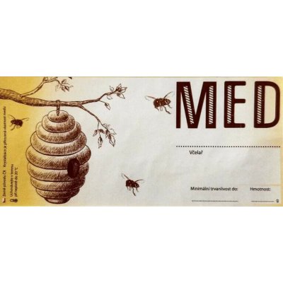 Etiketa na med samolepící - Divoké včely – Hledejceny.cz
