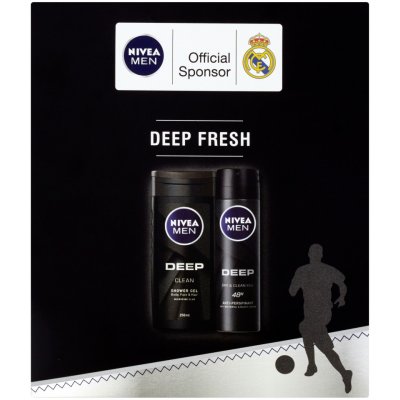 Nivea Men Deep antiperspirant sprej 150 ml + Men Deep sprchový gel 250 ml dárková sada – Zbozi.Blesk.cz